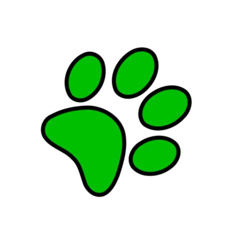 Download High Quality paw print clip art green Transparent PNG Images ...