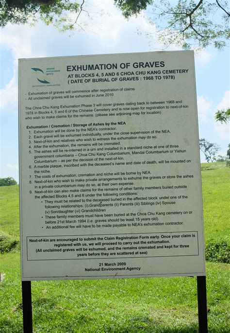 Exhumation notice for Choa Chu Kang Chinese cemetery | Flickr