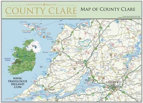 Map of County Clare | County clare, County clare ireland, Ireland