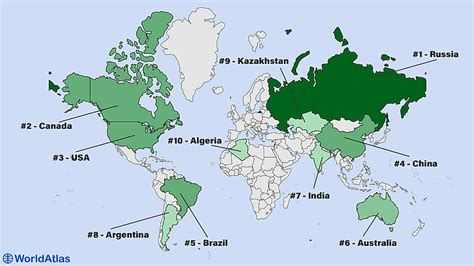 Countries by Area - WorldAtlas