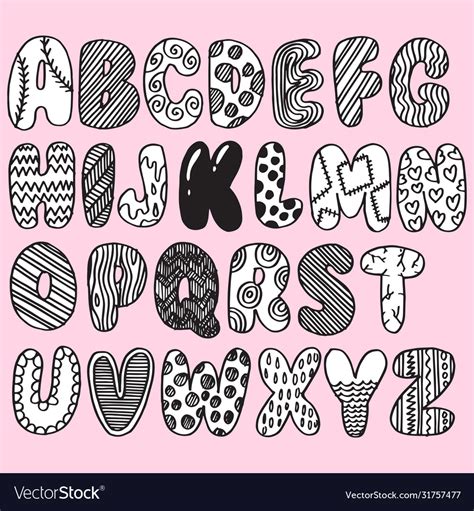 Cute Fonts Alphabet Hand Lettering Alphabet Fonts Doodle Alphabet | sexiezpix Web Porn
