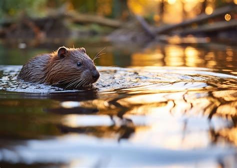 Premium AI Image | Beavers are the secondlargest living rodents