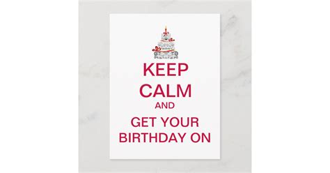 KEEP CALM Happy Birthday Postcard | Zazzle