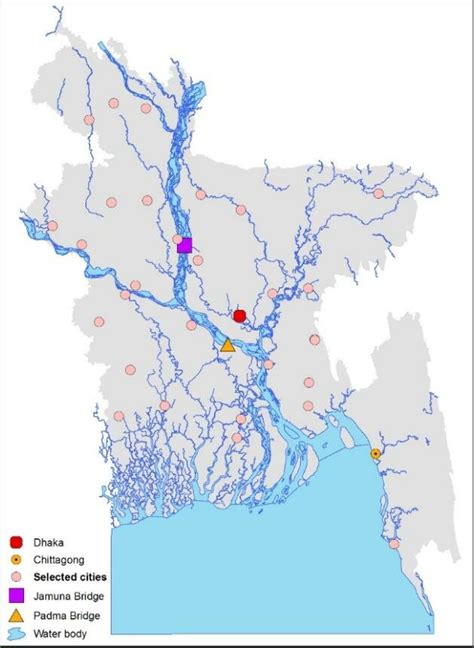 Figure A.1: Location of Jamuna and Proposed Padma Bridges and Treatment ...