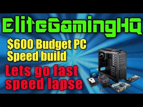 Gaming PC build $600 dollar speed build | building a computer to go up against AMD ryzen R5 ...