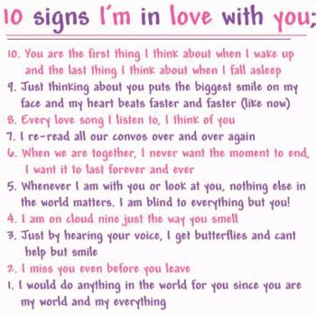 10 signs Im in love with you | Love yourself quotes, Just thinking about you, Lovers quotes