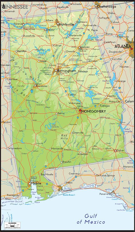 Map Of Mountains In Alabama