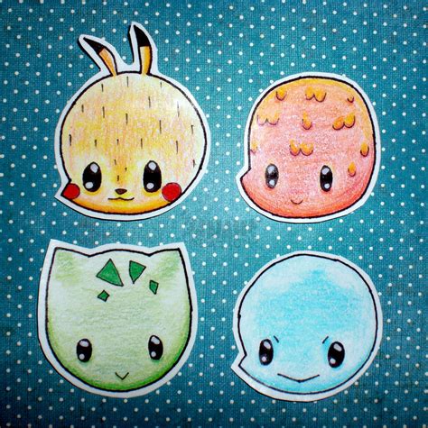 1st Gen Starter Pokemon Stickers by 13anana on DeviantArt