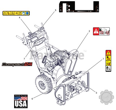 Ariens 920321 (ST 24 LE) - Ariens Compact 24" Snow Blower, Ariens AX 208cc engine (SN: 260000 ...