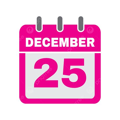 25-Dec Vector Hd Images, Calendar Icon Free Vector And Png 25 Dec, Calendar, Icon, Vector PNG ...