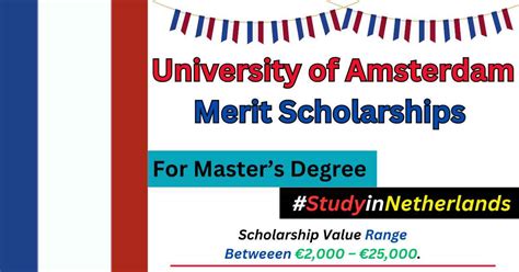 University of Amsterdam Merit Scholarships 2024 in Netherlands