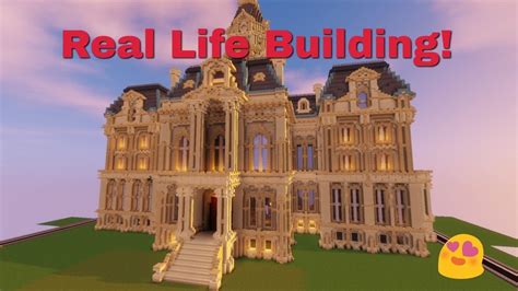 How to build Real Life Buildings in Minecraft! - Courthouse Structure ...