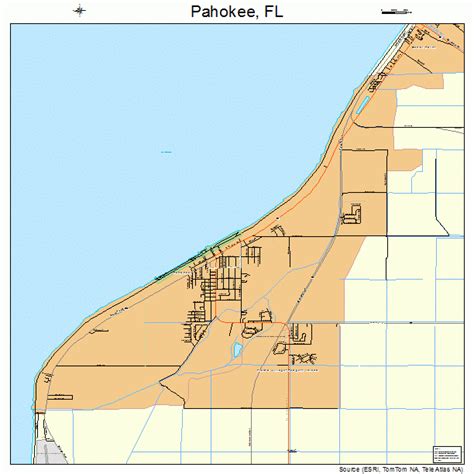 Pahokee Florida Street Map 1253800