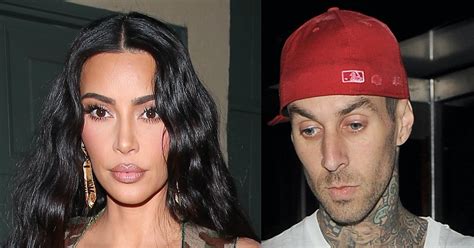 Kim Kardashian Denies Hooking Up with Travis Barker