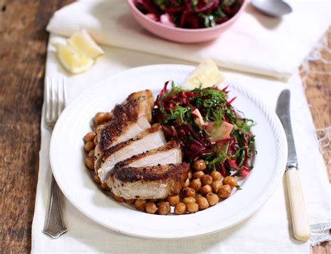 Pork Loin Steaks with Rainbow Root Slaw Recipe | Abel & Cole