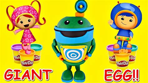 GIANT TEAM UMIZOOMI Play Doh Surprise Egg - Nickelodeon Playdough Toy Bot Chocolate Eggs - YouTube