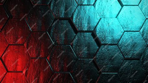 Premium Photo | Colorful abstract hexagon background Moving metal ...