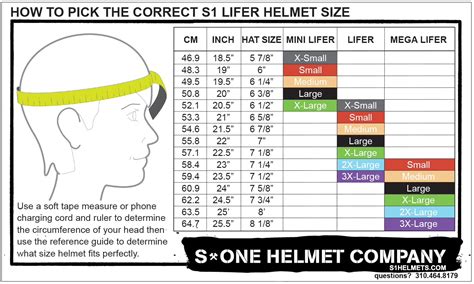 Tee Ball Helmet Size Chart