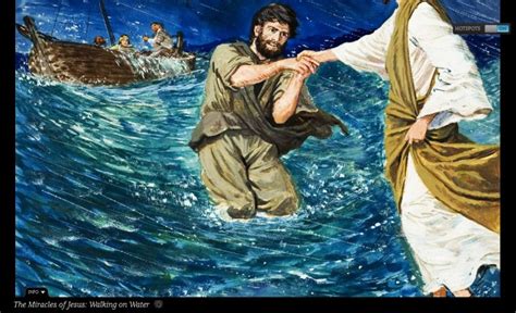 Jesus saves Peter on water