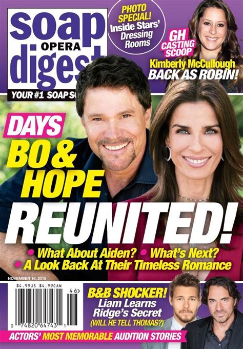 Soap Opera Digest Back Issue Nov-16-15 (Digital) in 2021 | Soap opera, Soap, Life magazine covers