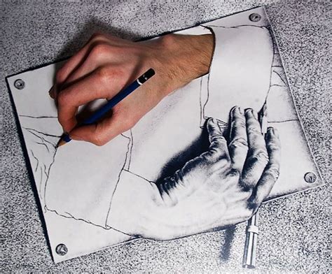 Drawing Hands, Escher Style | How to draw hands, Escher drawings, Art room