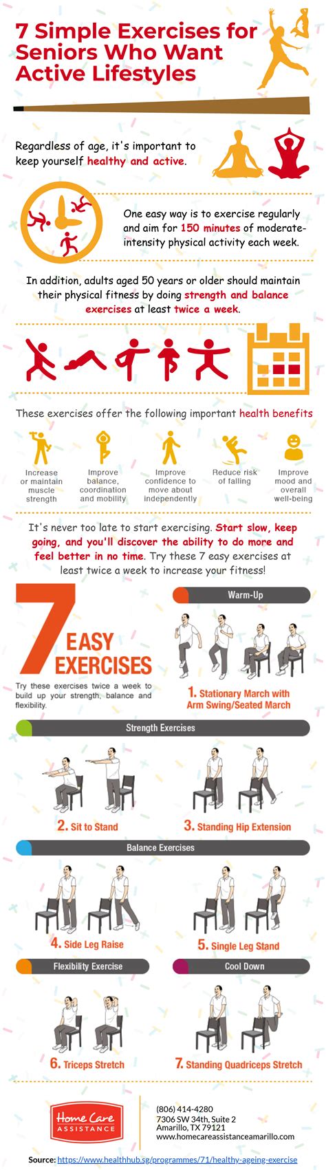 7 Easy Exercises to Increase Activity in Seniors [Infographic]