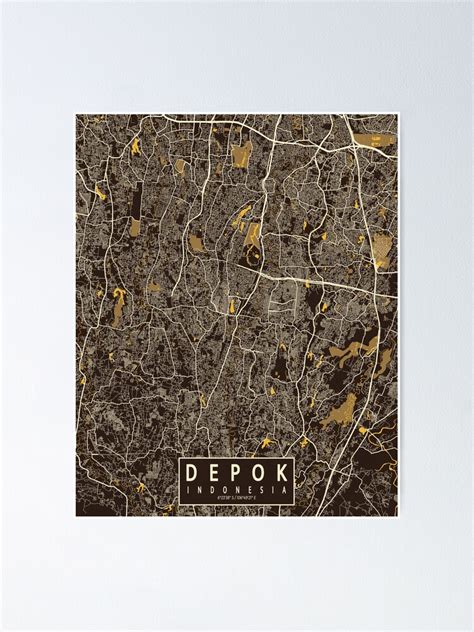 "Depok City Map of Indonesia - Pastel" Poster for Sale by deMAP | Redbubble