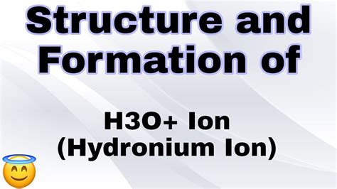 Structure and formation of H3O+ ion | Hydronium ion | Inotganic ...