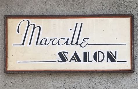 VINTAGE 1930s LARGE BEAUTY SALON TRADE SIGN HAND PAINTED WOOD 2-SIDED – arustocracy