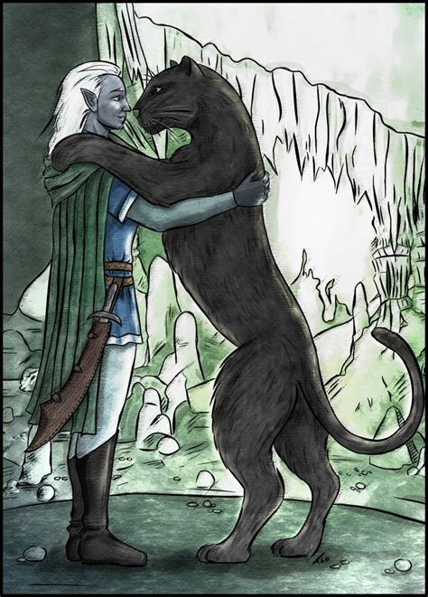 Drizzt and Guenhwyvar by triola Watch Report Fan Art / Digital Art ...