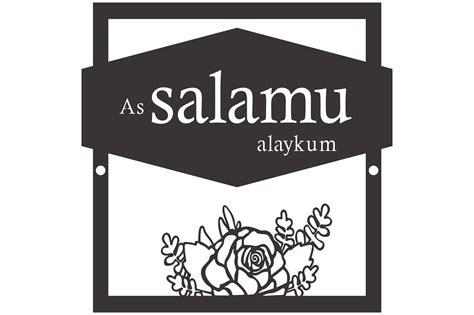 As Salamu Alaykum Metal Front Door Sign Islamic Wall Art – uniquewallart