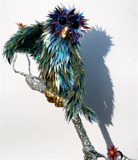 bird mixed media sculpture Sean Avery | Interior Design Ideas