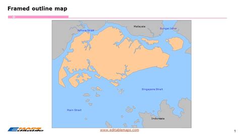 Singapore Map with 5 Regions and 55 URAs - Editable PowerPoint Maps