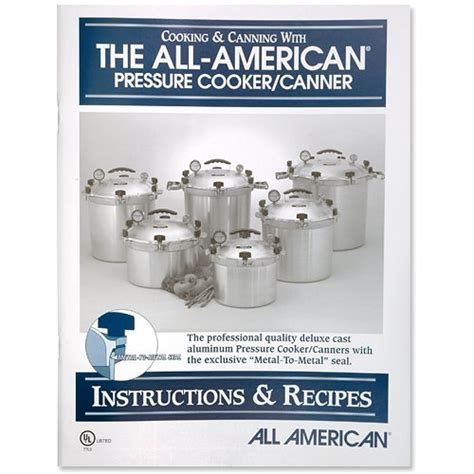 All American Pressure Canner Instructions & Recipe Book