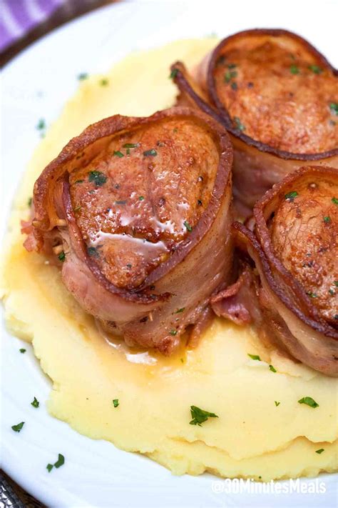 Bacon Wrapped Pork Medallions - 30 minutes meals