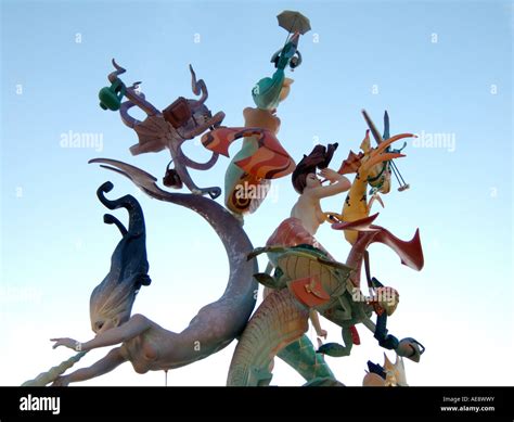 Group of "Ninots". Las Fallas. Valencia. Spain Stock Photo - Alamy