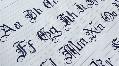 Gothic Calligraphy A To Z Capital And Small Letters - Go Images Cast