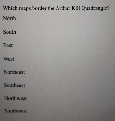 Solved Next, you will be working with the "Arthur Kill” | Chegg.com