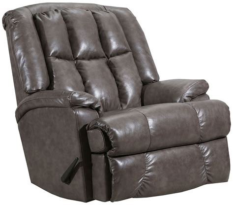 Lane Comfort King Big Man's Rocker Recliner - Grey Leather (curbside delivery) - Walmart.com ...