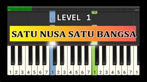 tutorial piano satu nusa satu bangsa - YouTube