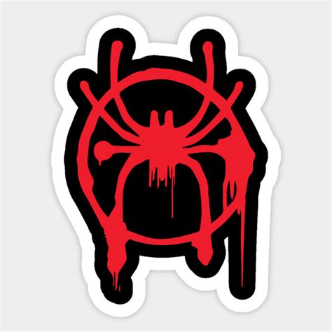 Miles' Spider. - Spiderverse - Sticker | TeePublic