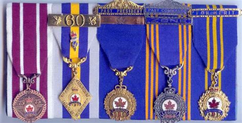 Royal Canadian Legion Medals Chart