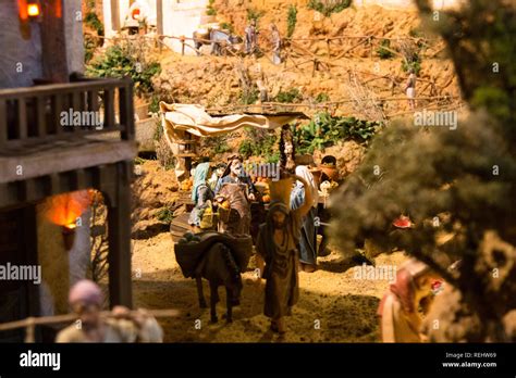 Nativity Scene of a Belen in Malaga Cathedral Stock Photo - Alamy