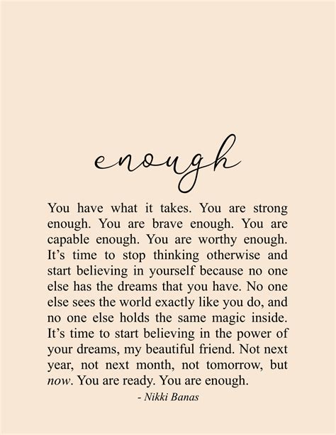 You Are Enough Wall Print | Self quotes, Enough is enough quotes, Encouragement quotes