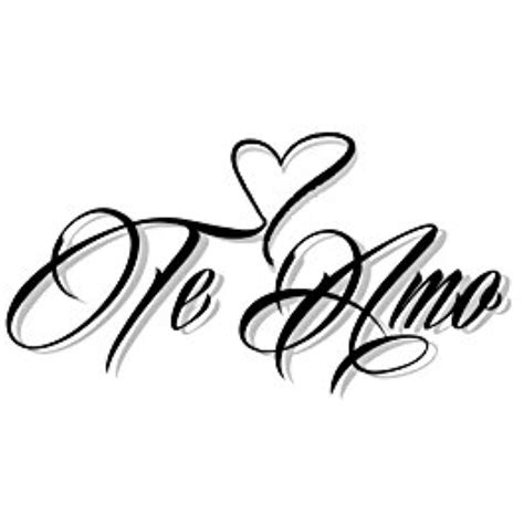 Spanish"Te Amo" Temporary Tattoo - Realistic"I Love You" Body Art - Gift - Accessory - Set of 2 ...