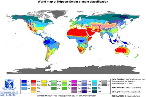 An Introduction to the Koppen Climate System and Map