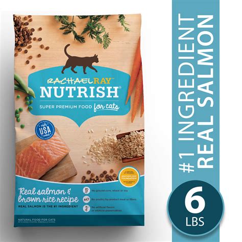 Rachael Ray Nutrish Natural Dry Cat Food, Salmon & Brown Rice Recipe, 6-Pounds - Walmart.com ...