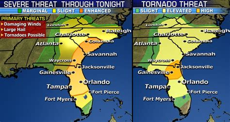 Severe storms including tornado potential across Florida & Southeast ...