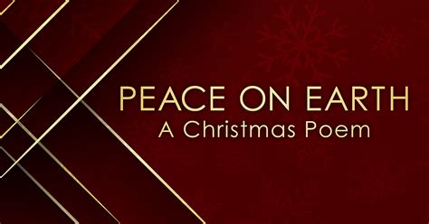 Peace on Earth : A Christmas Poem