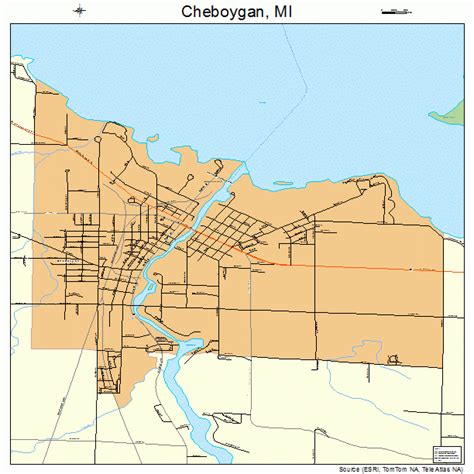 Cheboygan Michigan Street Map 2615000